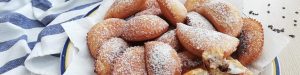 Ravioli fritti con ricotta e cioccolato